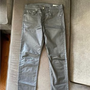 Black coated rag & bone jeans 30